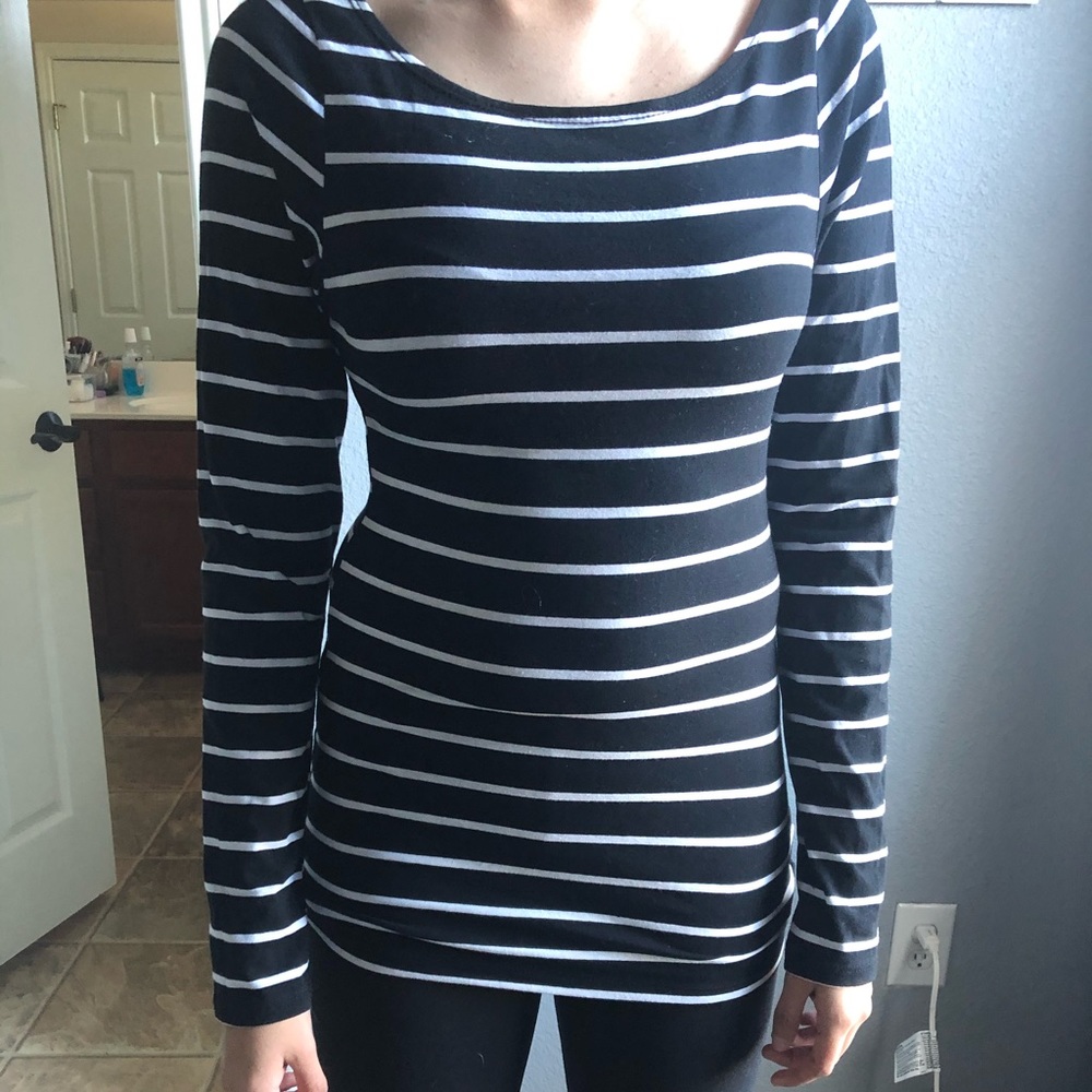 Black and white striped shirt